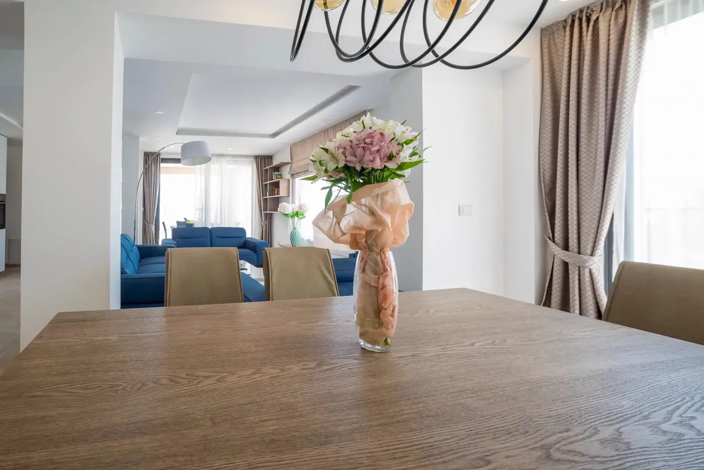 New three-room villa with pool, Becici, Budva