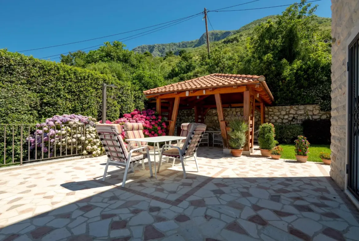 Stone villa with pool and open sea view, Reževići, Budva