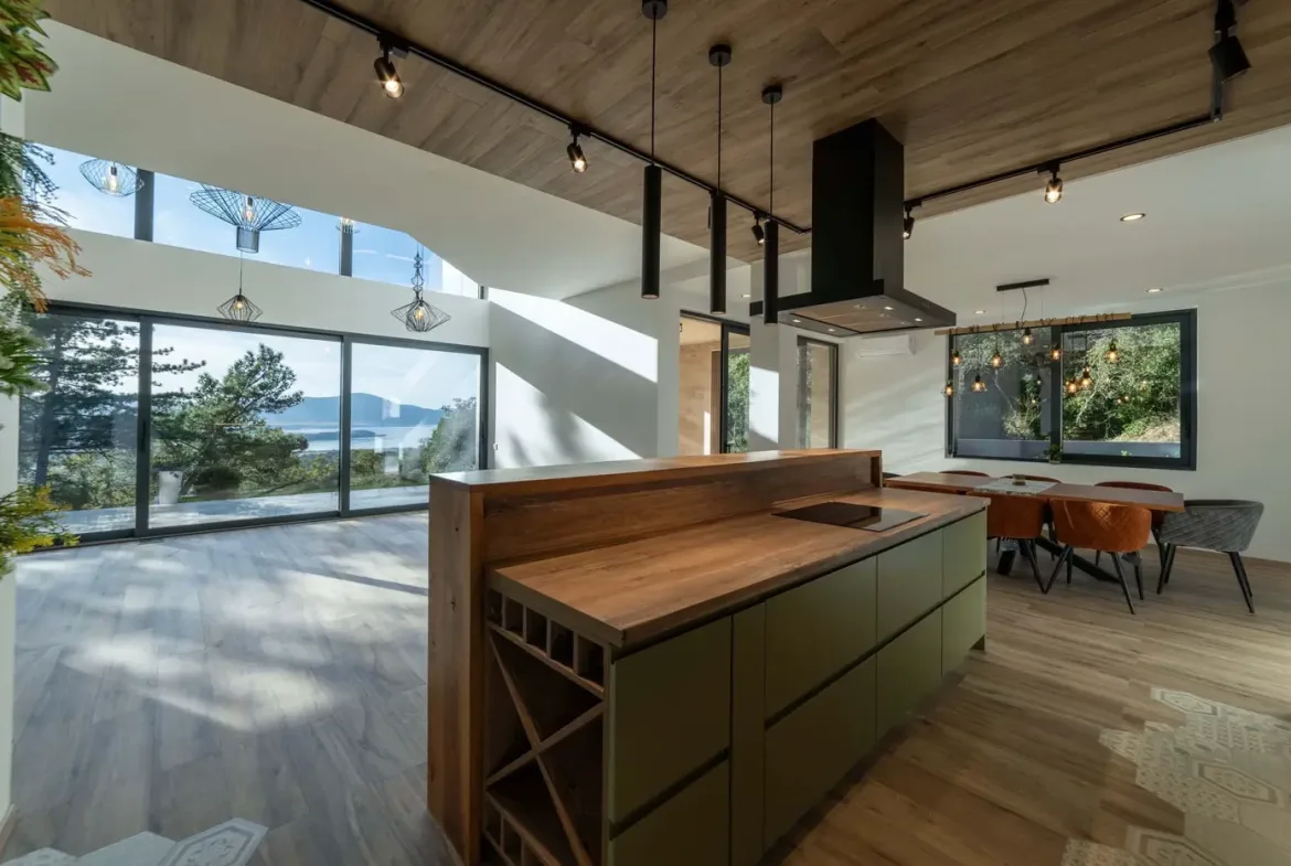 Modern family villa with pool and panoramic view, Kavač, Kotor