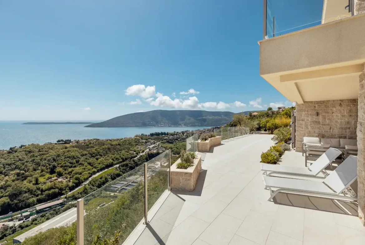 Luxury villa with pool and panoramic sea view, Podi, Herceg Novi