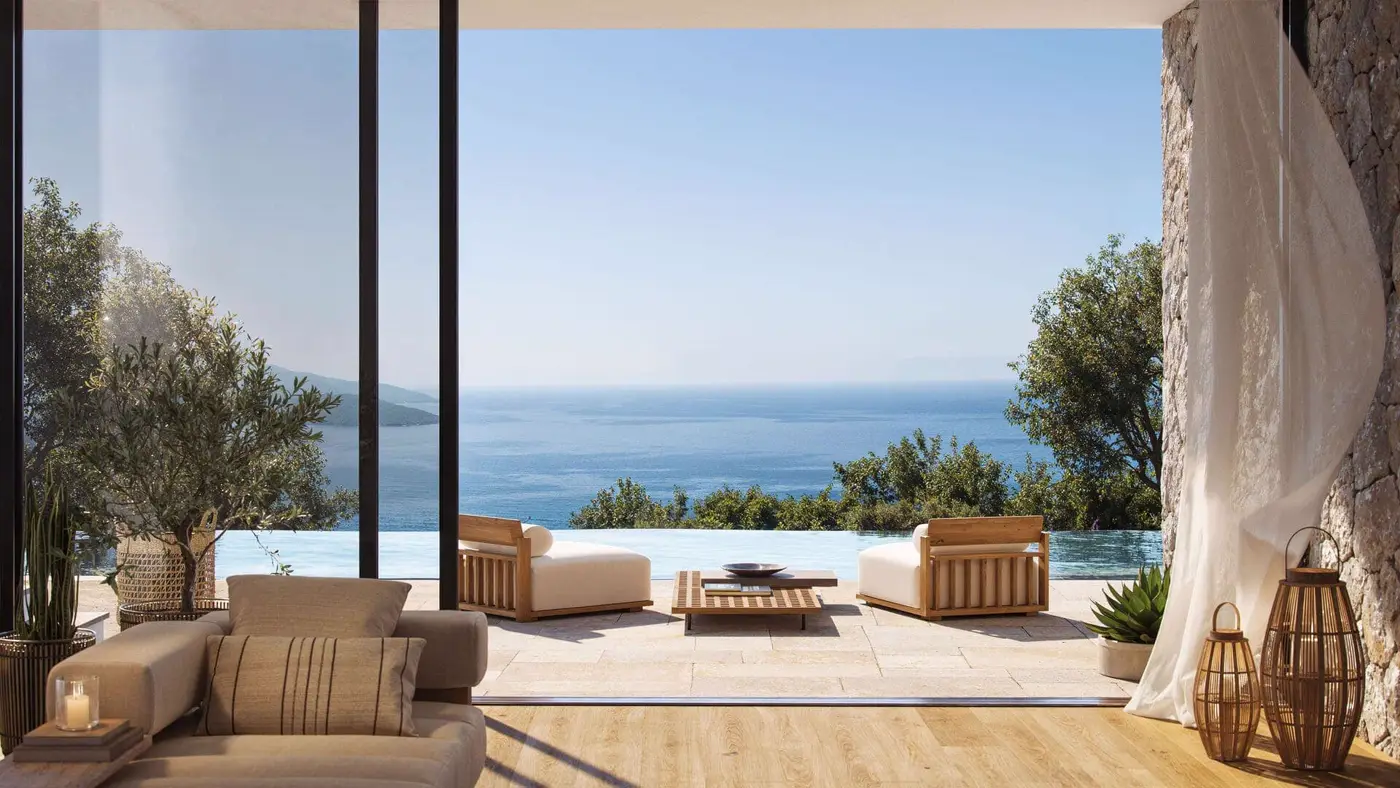 Luxury three bedroom villa on golf course, Lustica Bay