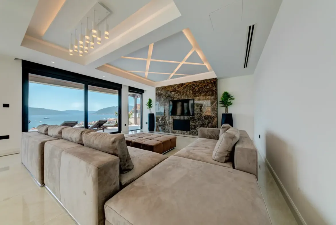 Exclusive contemporary villa with panoramic sea view, Marići, Tivat