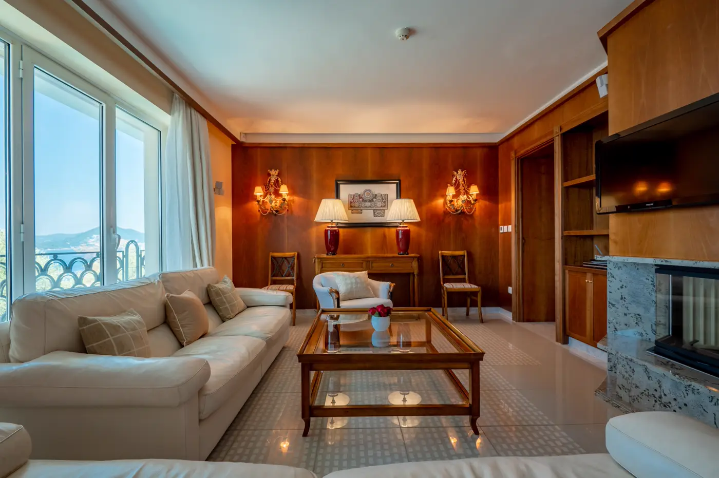Complex of two luxury villas with swimming pool and panoramic sea view, Sveti Stefan, Budva