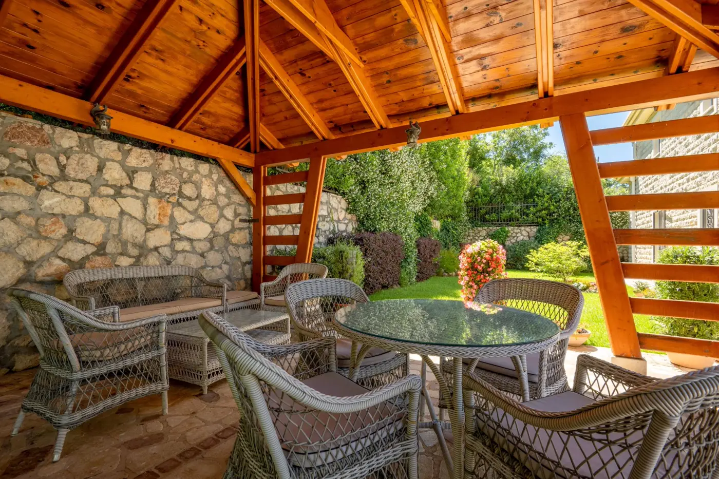 Stone villa with pool and open sea view, Reževići, Budva