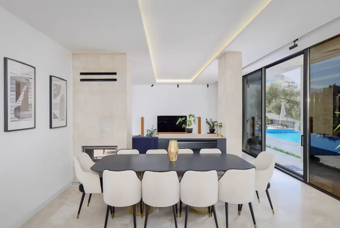 Contemporary villa with a panoramic view of the bay, Dobrota, Kotor