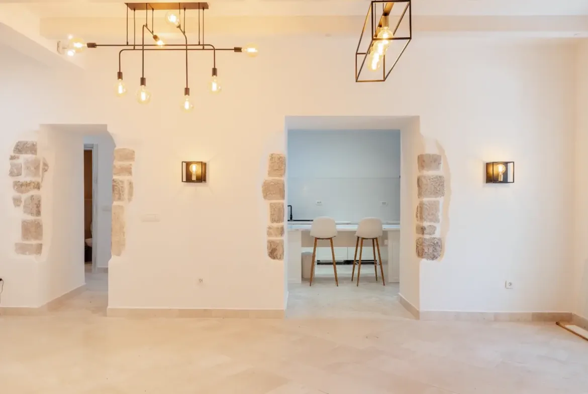 Reconstructed stone villa on the first line to the sea in Ljutoja, Kotor