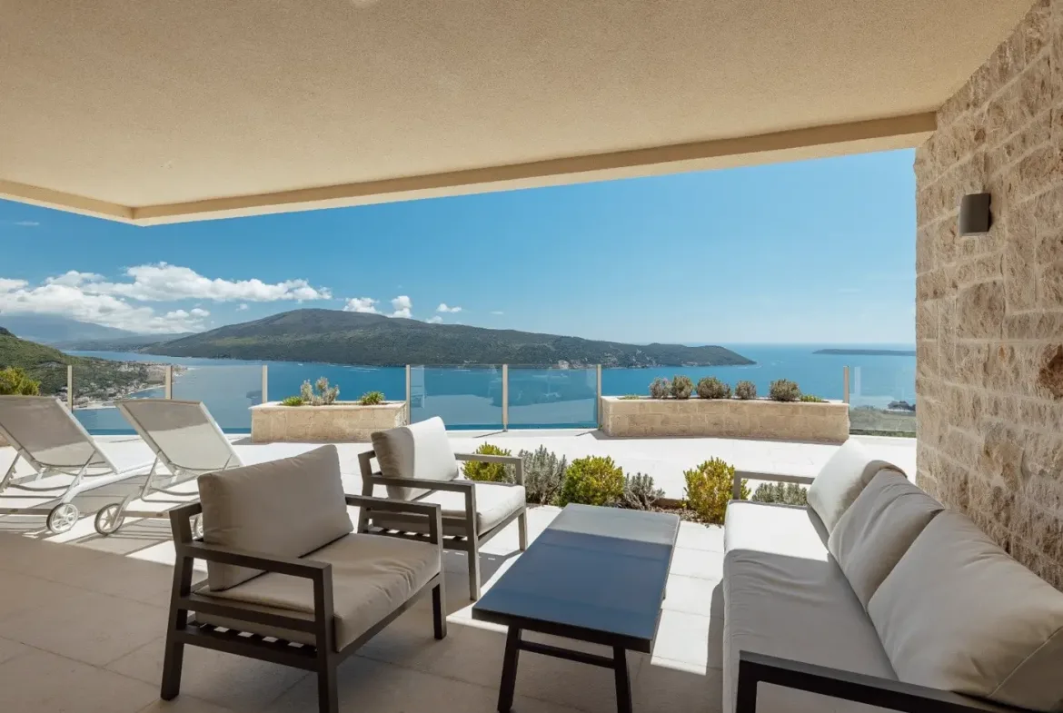 Luxury villa with pool and panoramic sea view, Podi, Herceg Novi