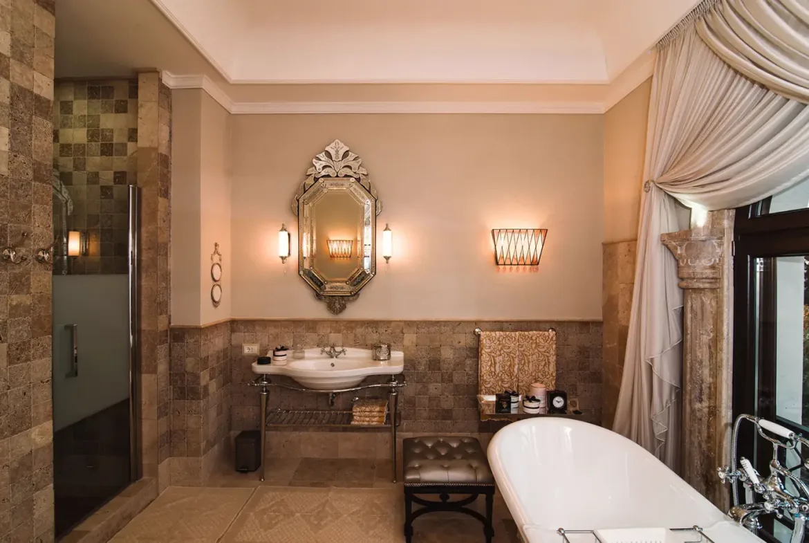 Authentic three-story villa with pool, Reževići, Budva