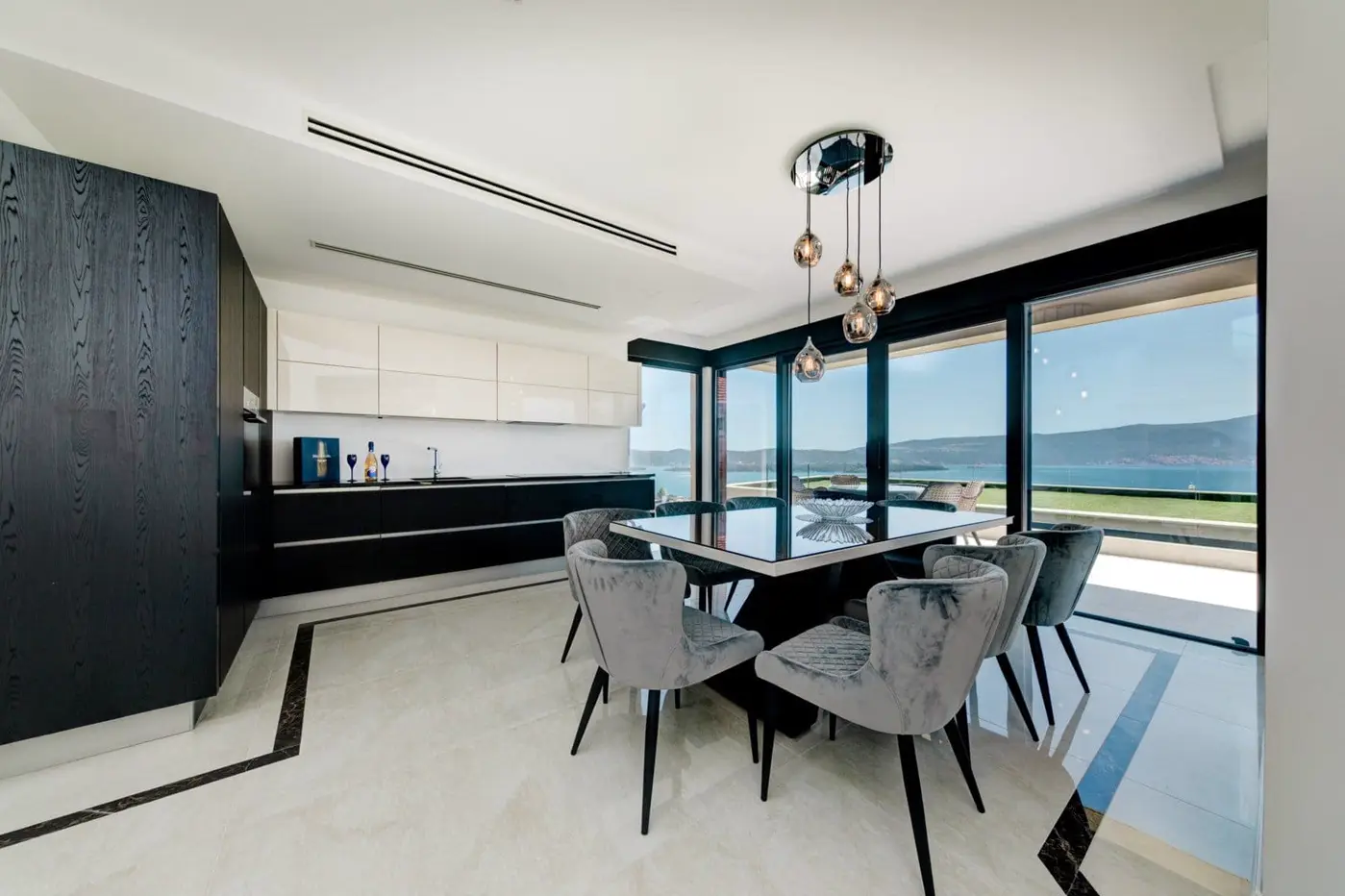Exclusive contemporary villa with panoramic sea view, Marići, Tivat