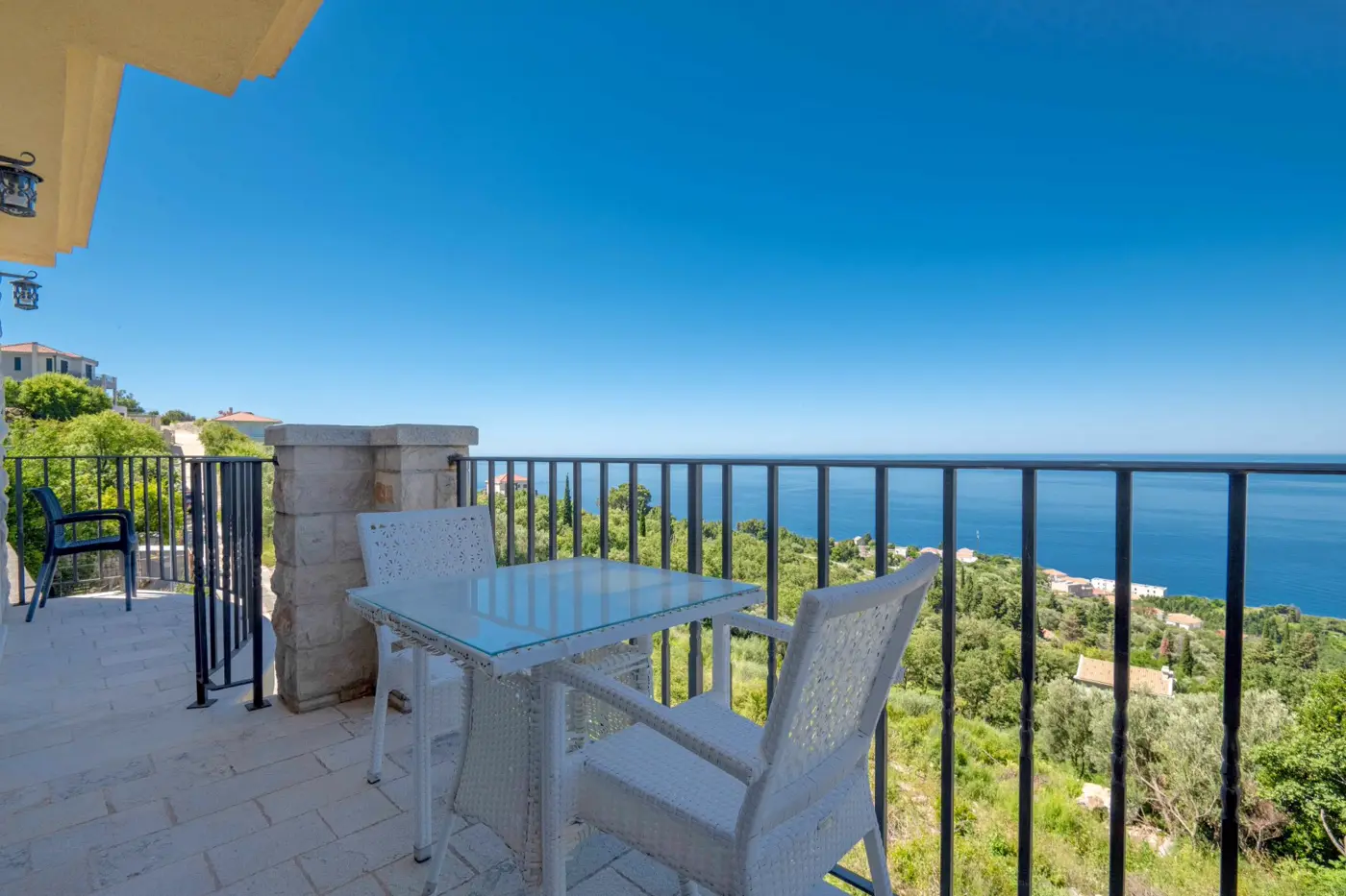 Stone villa with pool and open sea view, Reževići, Budva