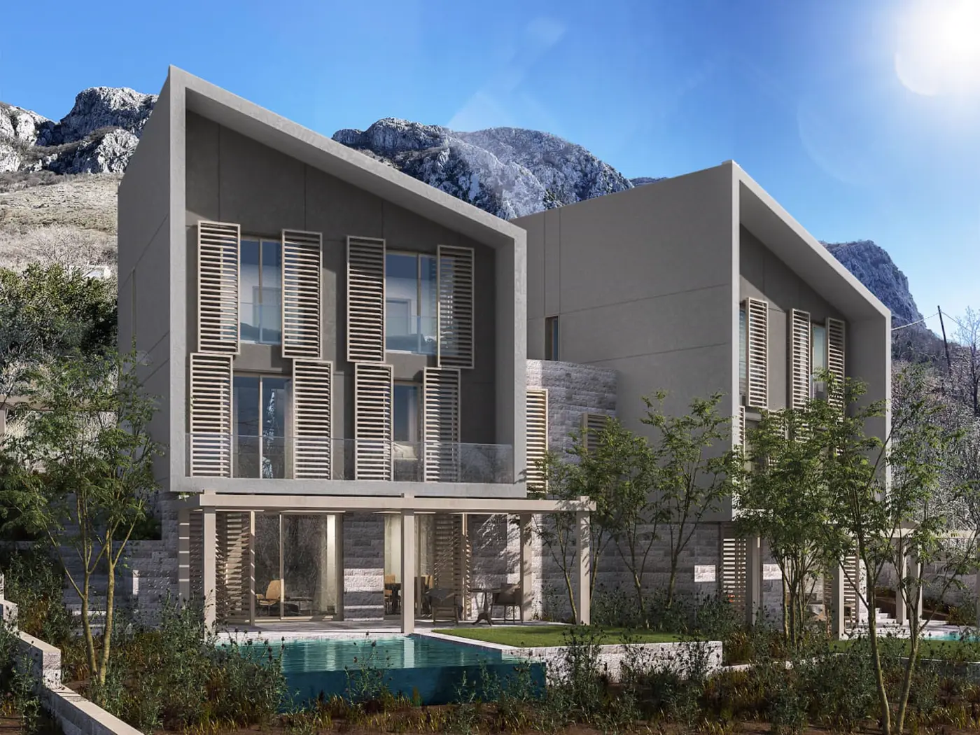 Eco villas with panoramic sea view, Tudorovići, Budva