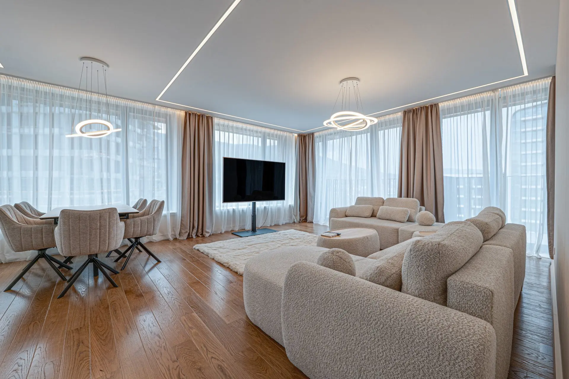 Elegantly furnished two bedroom apartment in a modern architectural building for sale