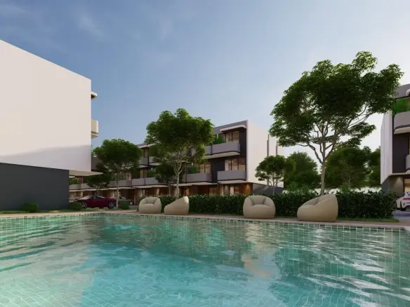 4-Bedroom Townhouse for Sale in La Dimora Residence | C-11 Middle Single Row with Garden & Community Views