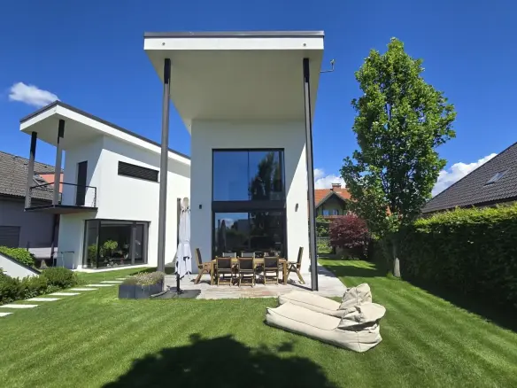 Ljubljana surroundings – Modern and Energy-Efficient Home with Unique “V”-Shaped Architecture