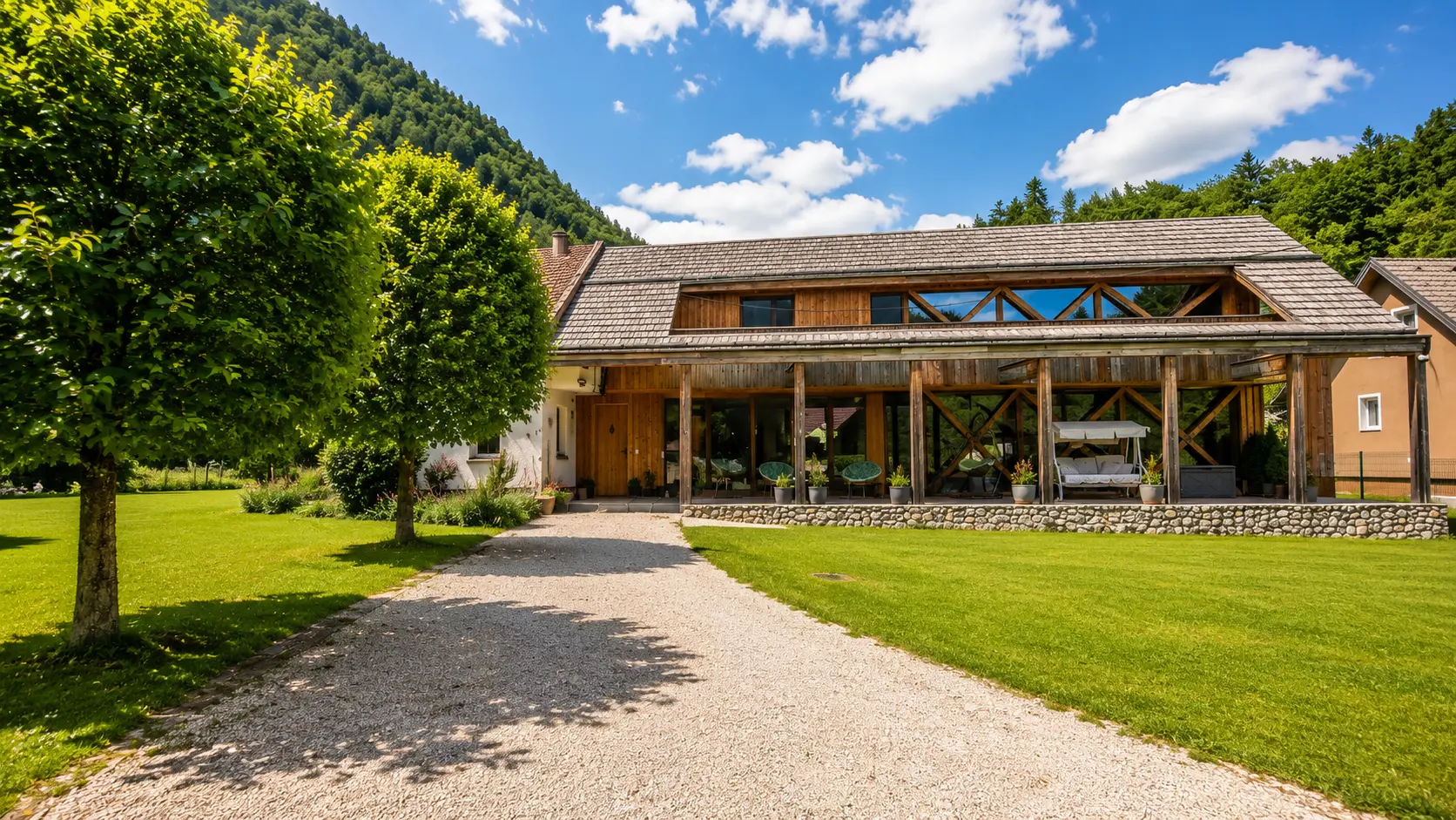 1-1 Bled – Surroundings, Exclusive Modern House with wonderful gardens & nature