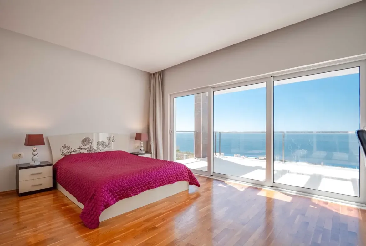 Villa with pool and open sea view
