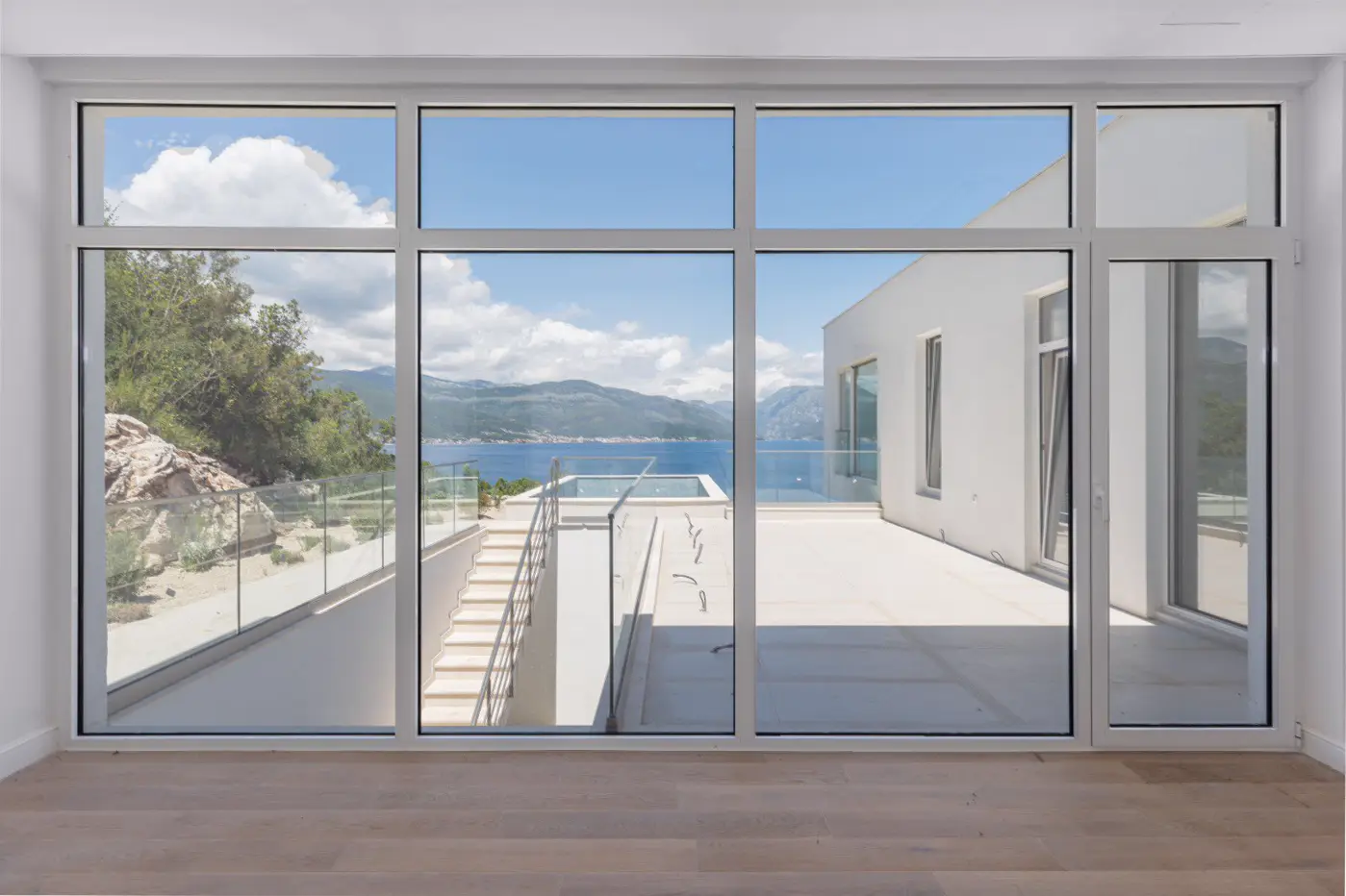 Contemporary villa with private pool and panoramic sea view, Krašići, Tivat