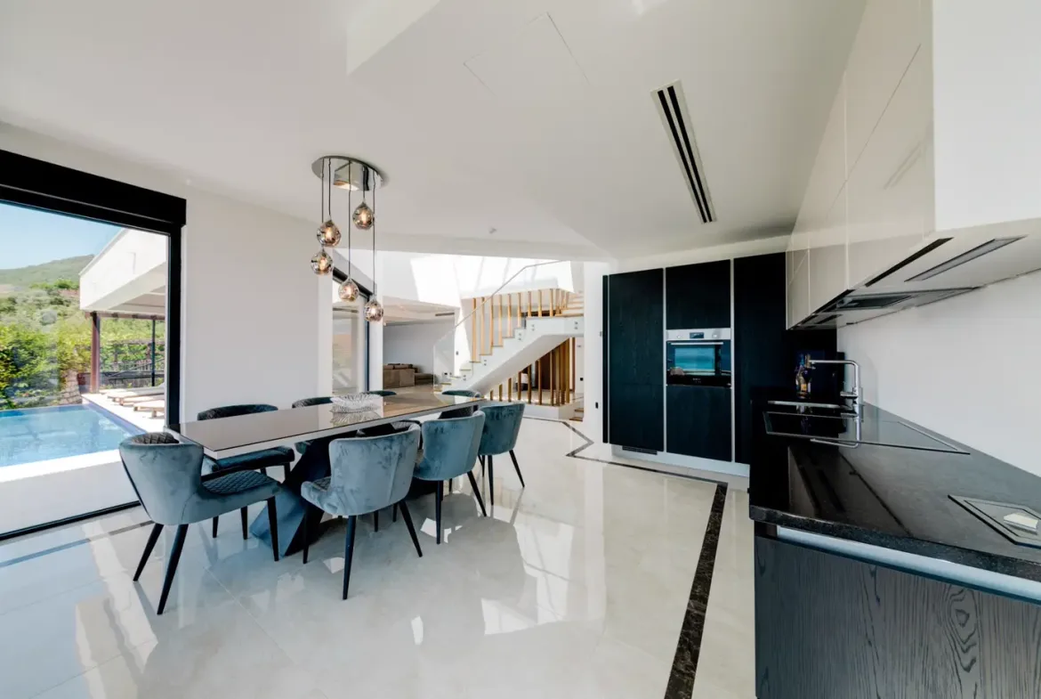Exclusive contemporary villa with panoramic sea view, Marići, Tivat