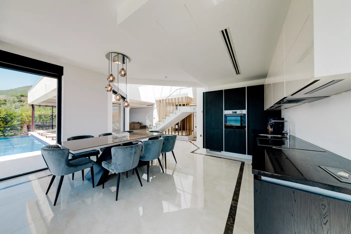 Exclusive contemporary villa with panoramic sea view, Marići, Tivat