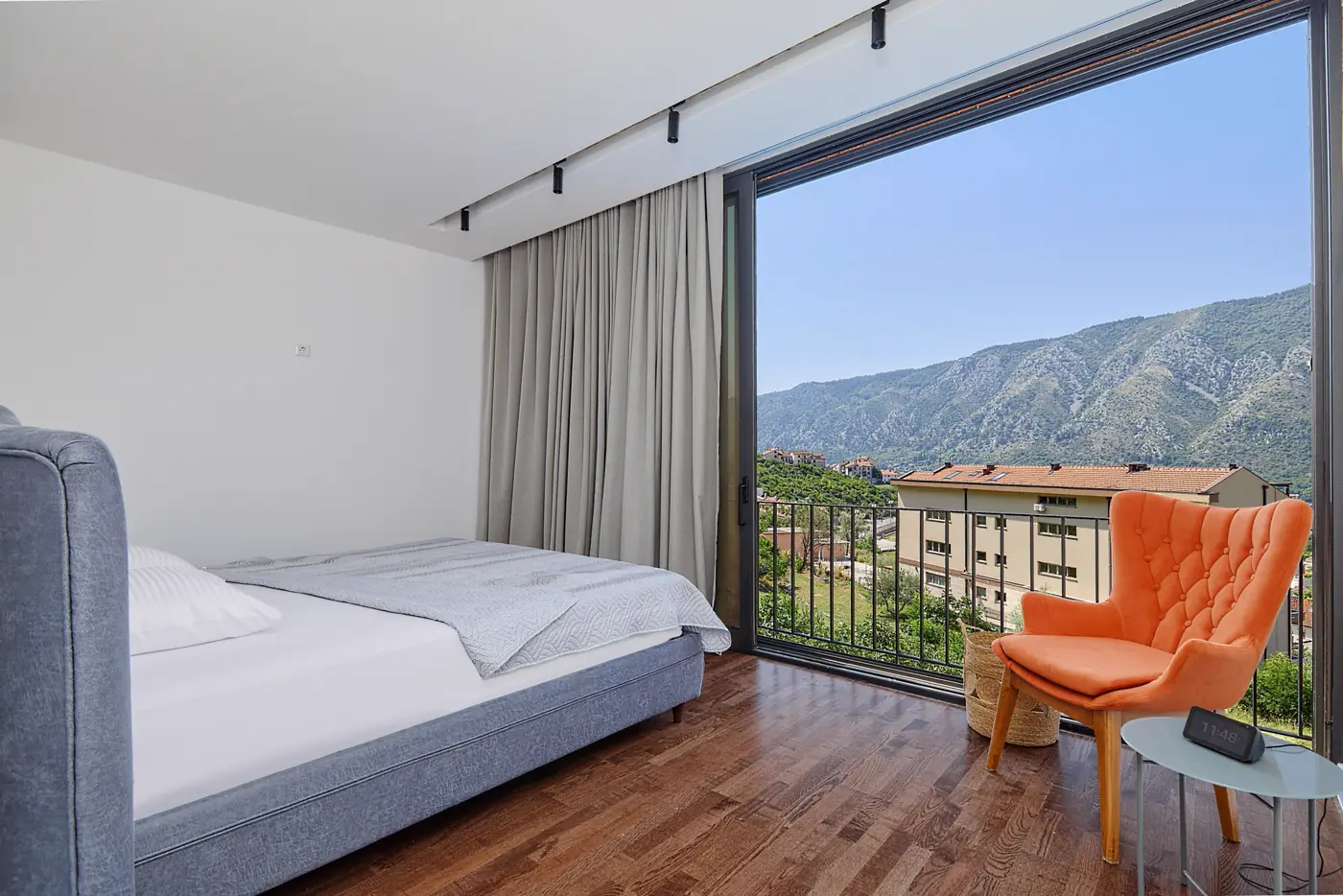 Contemporary villa with a panoramic view of the bay, Dobrota, Kotor