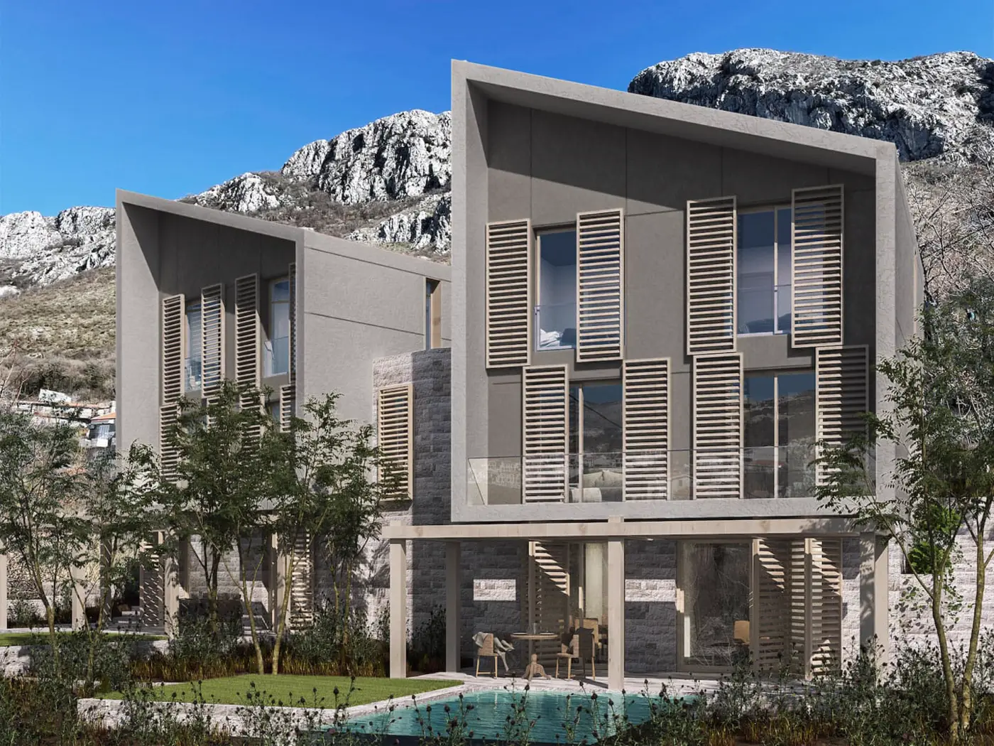 Eco villas with panoramic sea view, Tudorovići, Budva