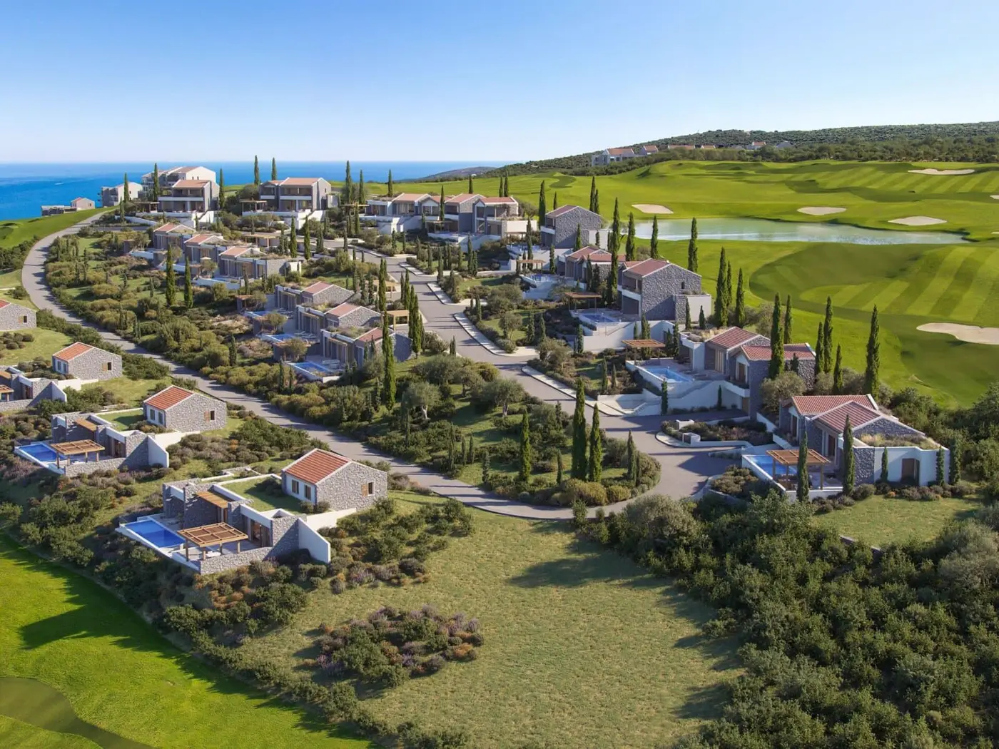 Luxury three bedroom villa on golf course, Lustica Bay