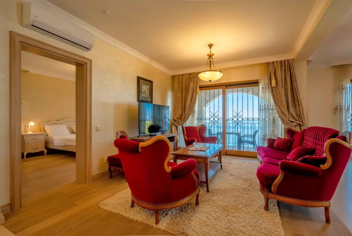 Stone villa with pool and open sea view, Reževići, Budva