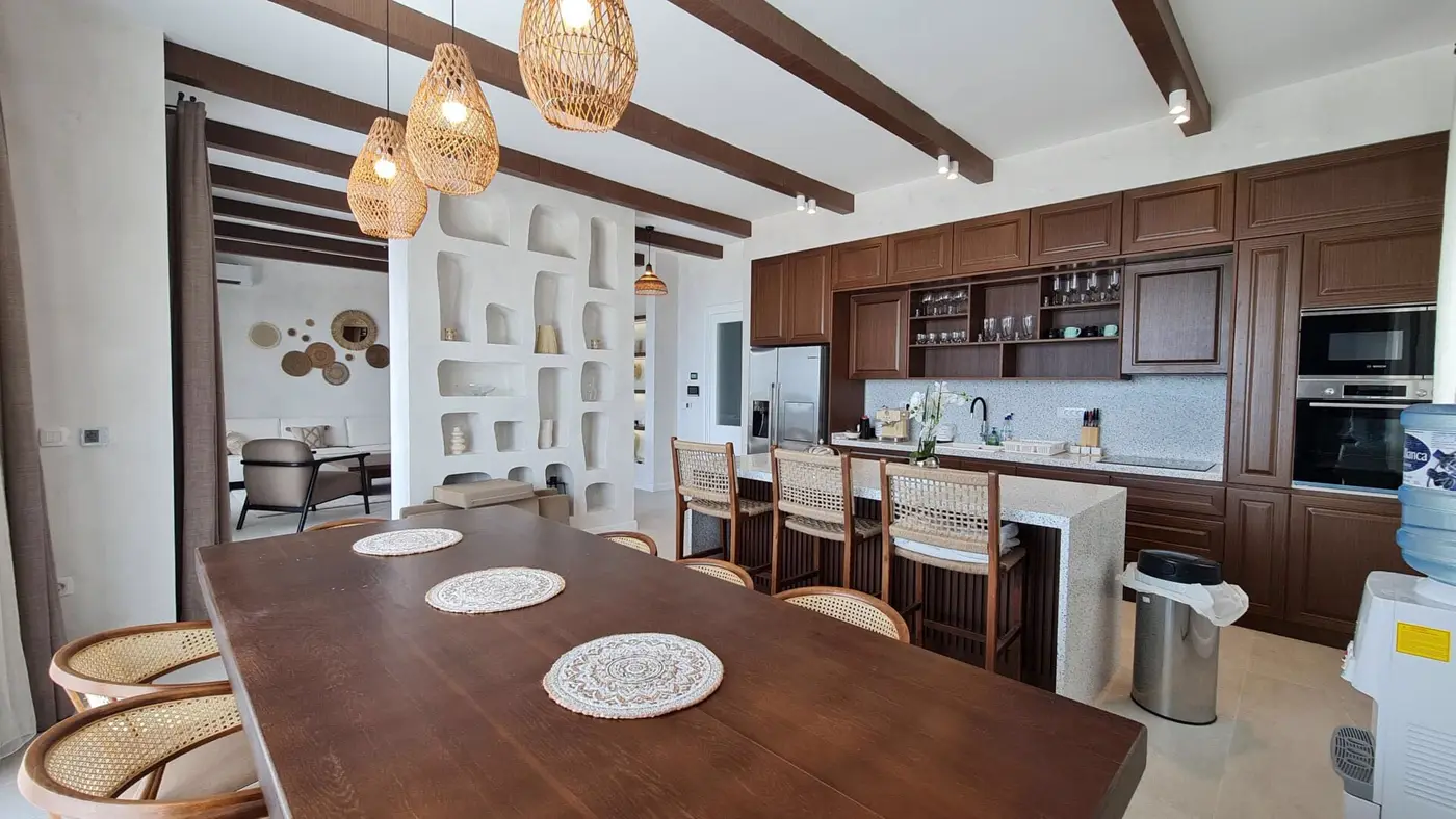 Three-story villa with pool and panoramic sea view, Skočiđevojka, Budva