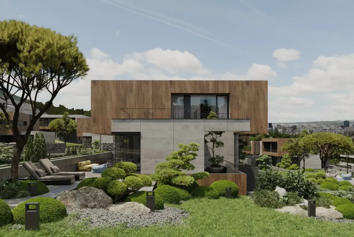 House in a new premium complex next to the Botanical Garden for sale