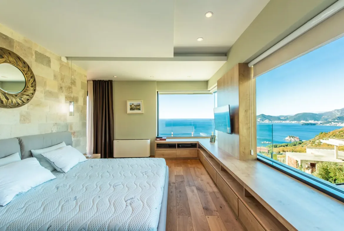Luxury villa with open sea view, Blizikuce, Budva