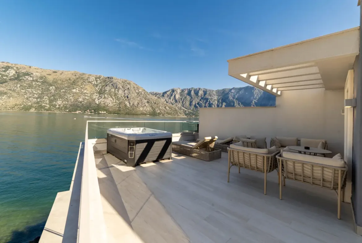 Luxury branded villa on the first line to the sea, Stoliv, Kotor