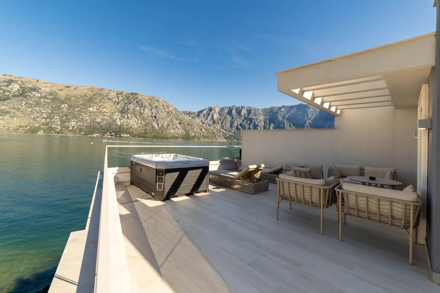 Luxury branded villa on the first line to the sea, Stoliv, Kotor