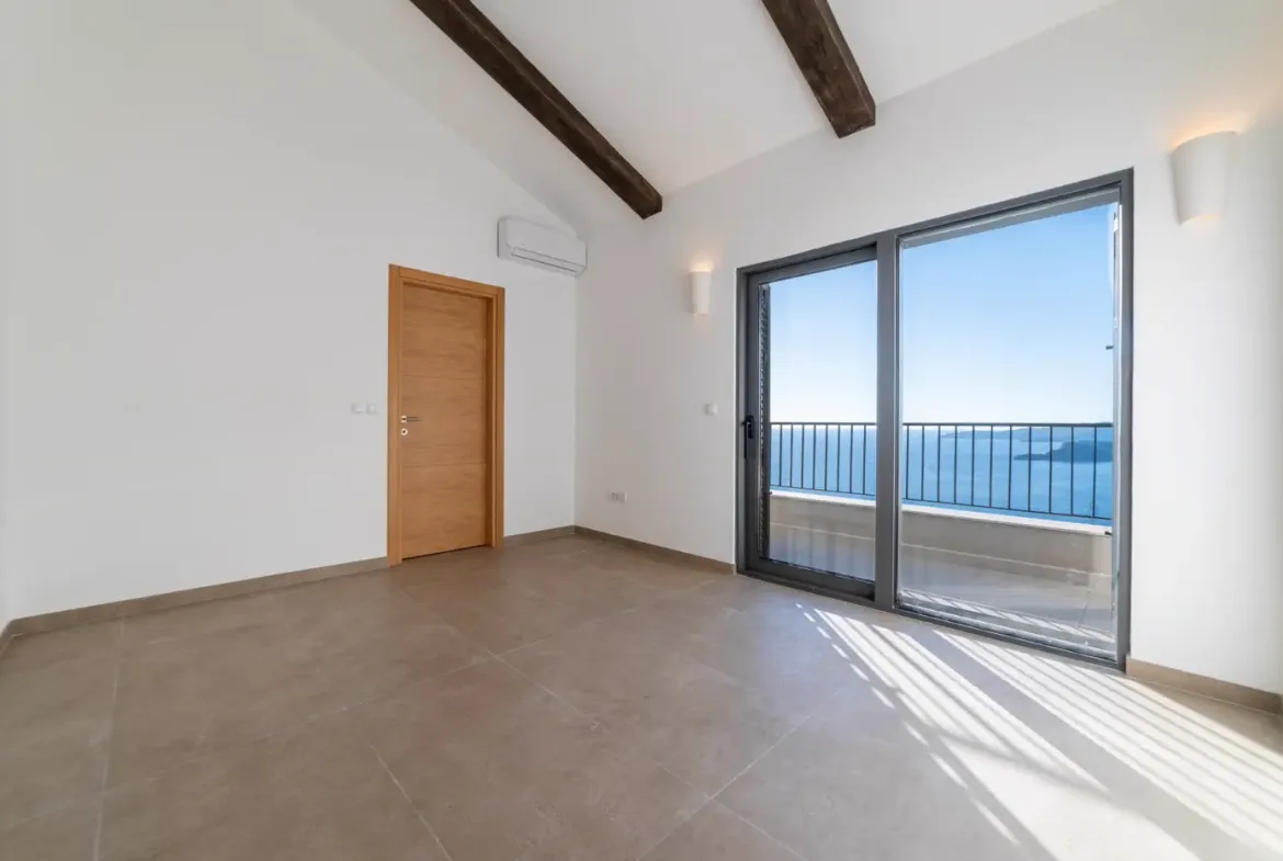 New villa with 4 bedrooms and panoramic sea view, Blizikuće, Budva