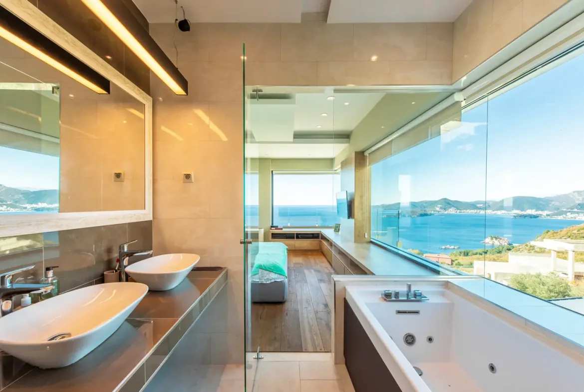 Luxury villa with open sea view, Blizikuce, Budva