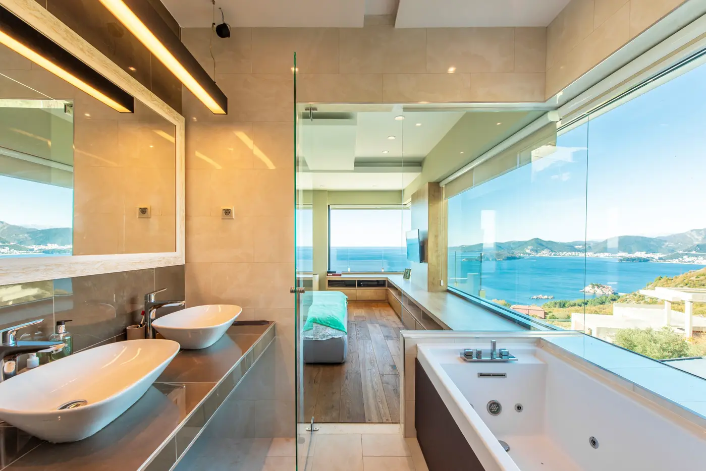Luxury villa with open sea view, Blizikuce, Budva