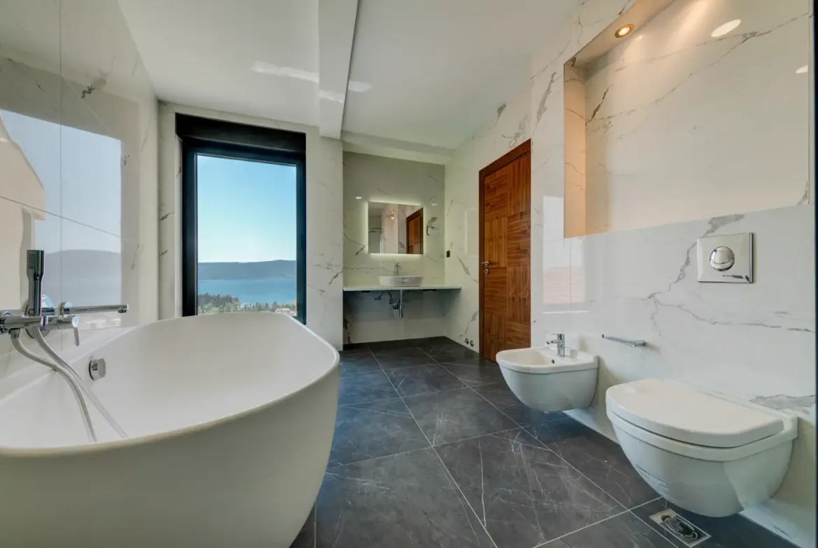 Exclusive contemporary villa with panoramic sea view, Marići, Tivat