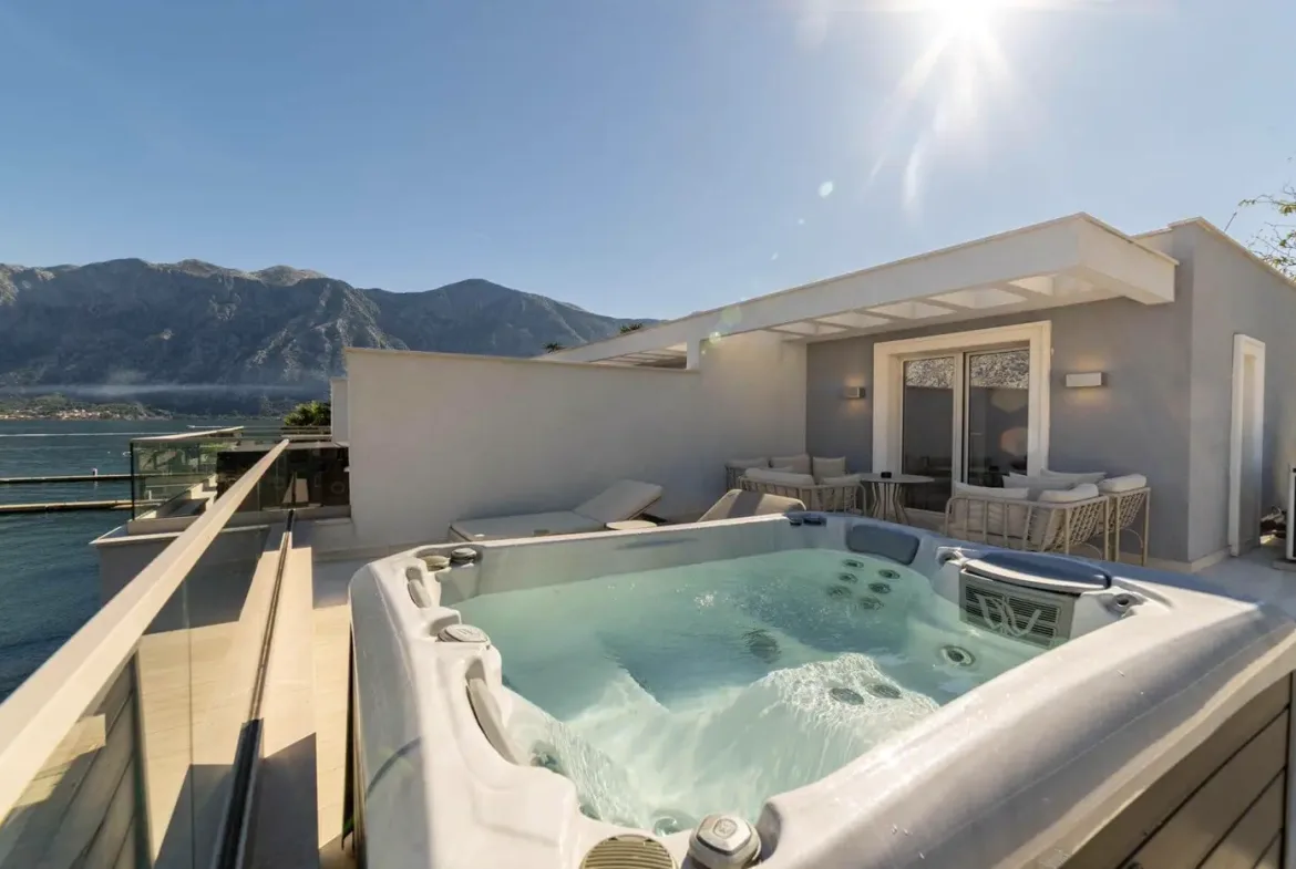 Luxury branded villa on the first line to the sea, Stoliv, Kotor