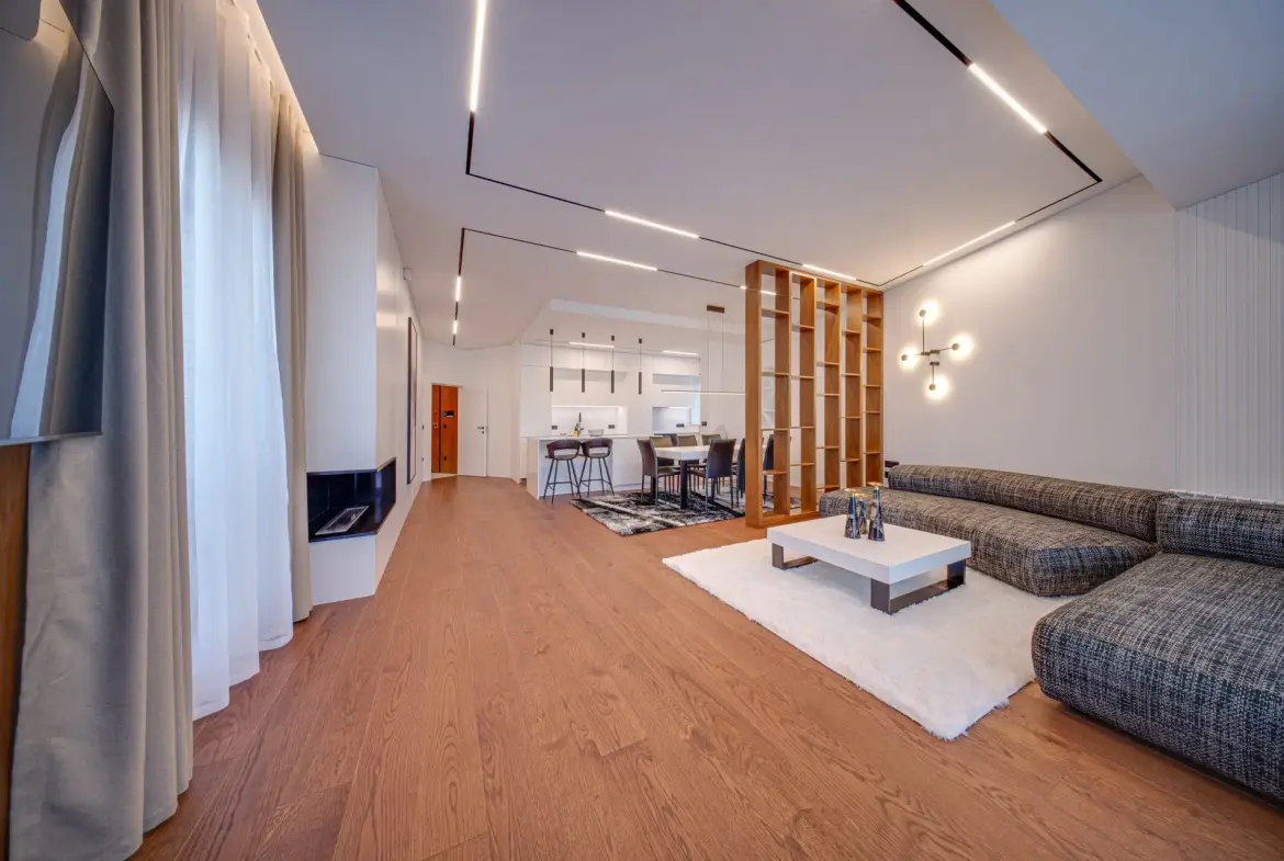 Stylish two-bedroom apartment in the emblematic building in Iztok district for sale