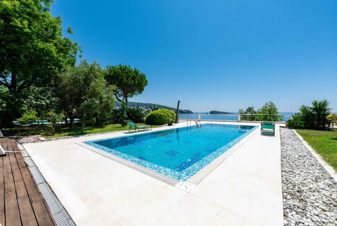 Beachfront villa with a private pool, Utjeha, Bar