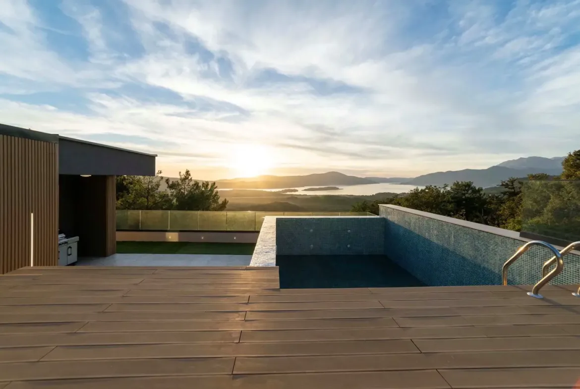 Modern family villa with pool and panoramic view, Kavač, Kotor