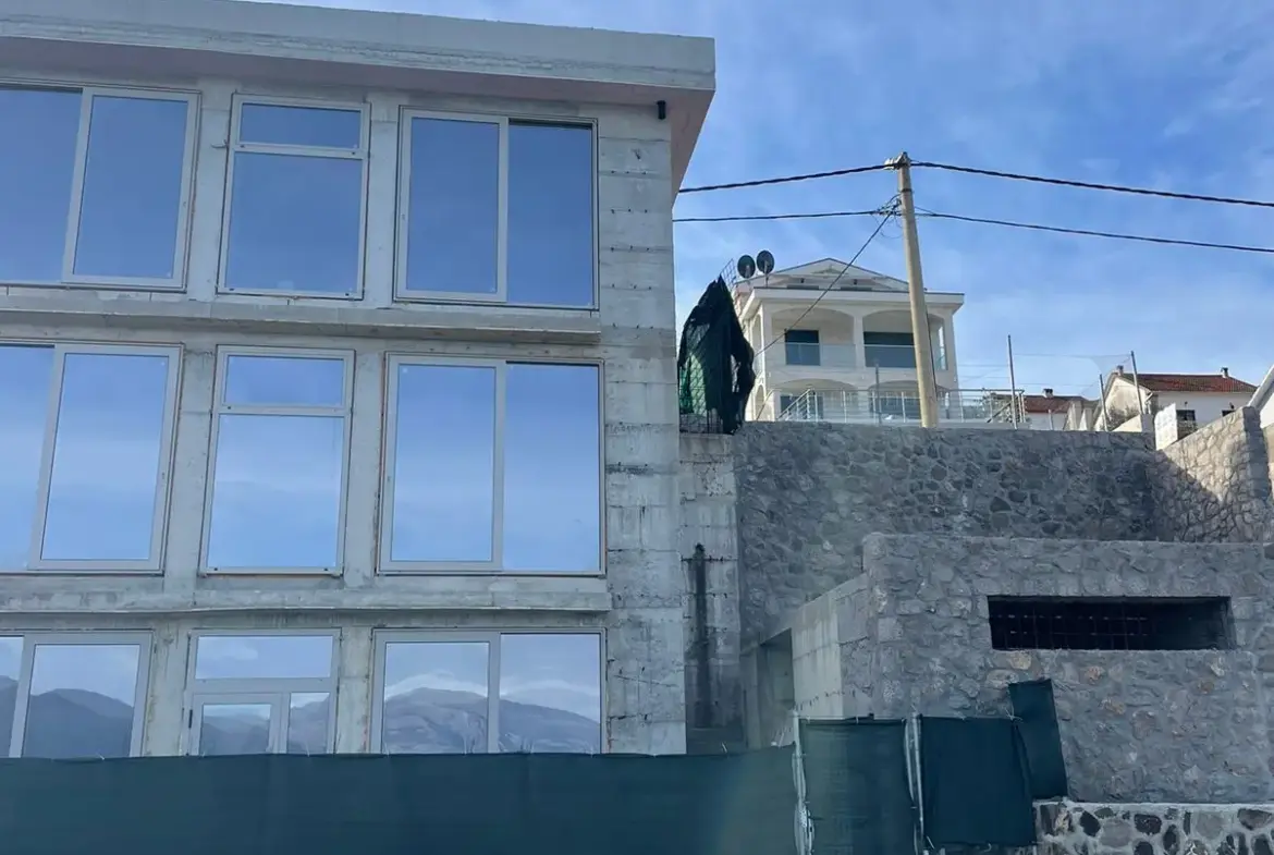 New Family Villa First Line to the sea, Under Construction in Krasici, Lustica Peninsula