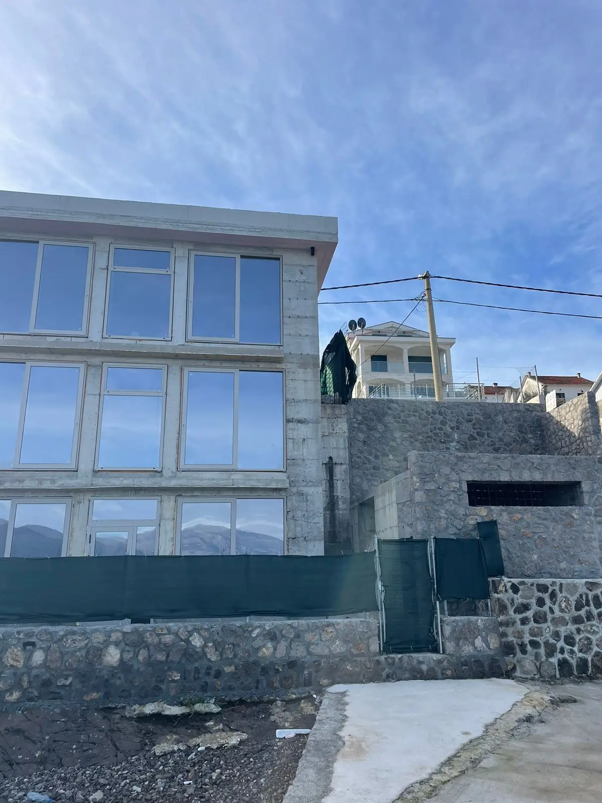 New Family Villa First Line to the sea, Under Construction in Krasici, Lustica Peninsula