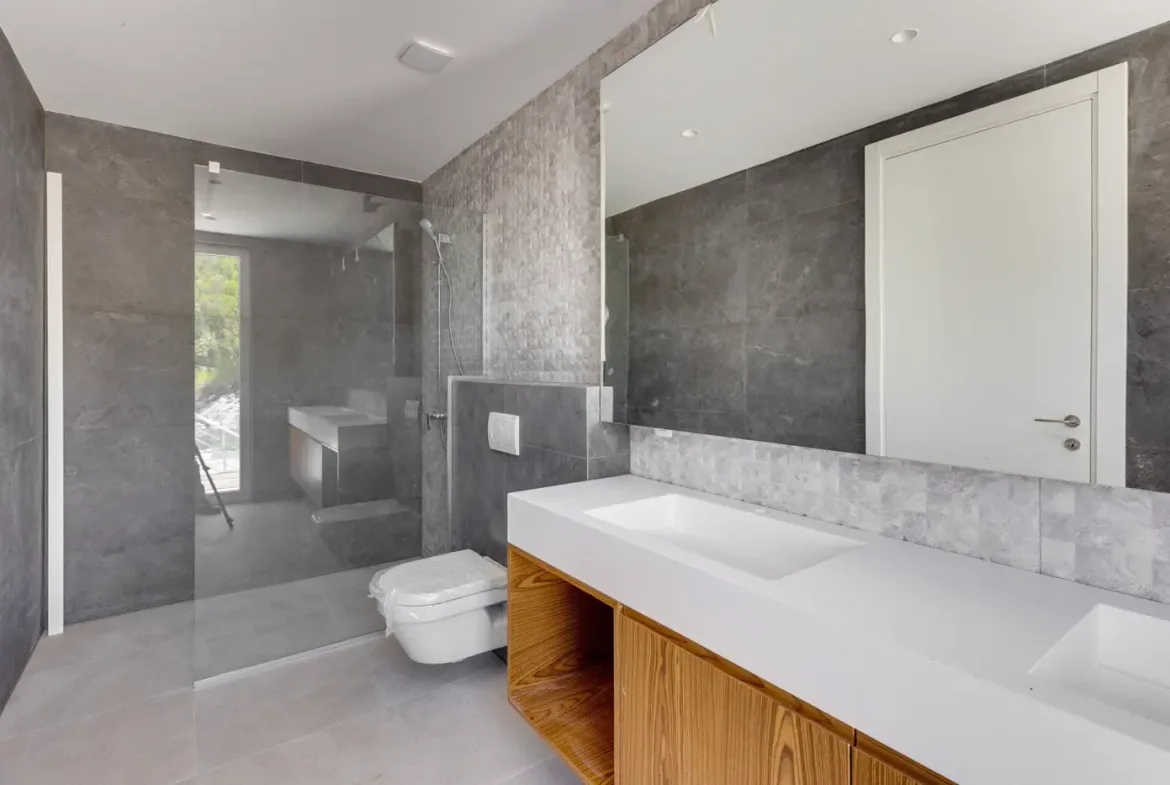 Contemporary villa with private pool and panoramic sea view, Krašići, Tivat