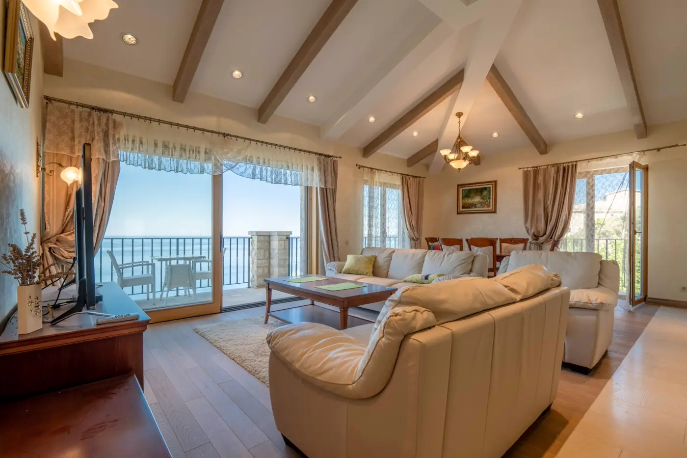 Stone villa with pool and open sea view, Reževići, Budva