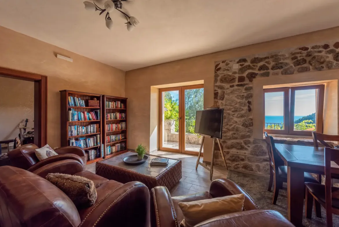 Stone villa with pool and panoramic sea view, Markovići, Budva