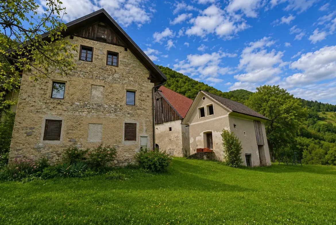 Idrija–Cerkno Area, Unique 40-Hectare Estate with Private Water Spring