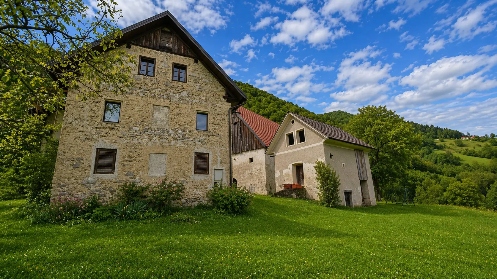 17-1 Idrija–Cerkno Area, Unique 40-Hectare Estate with Private Water Spring