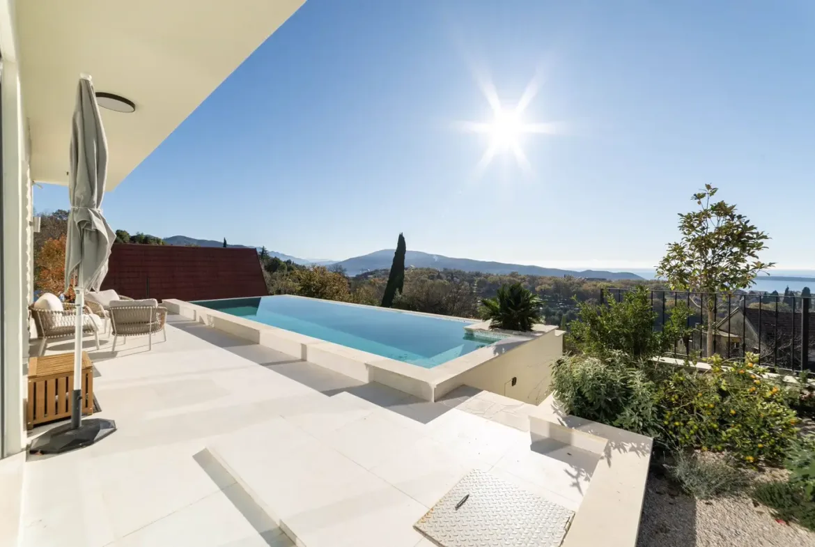 Modern four-room villa with pool and panoramic sea view, Podi, Herceg Novi