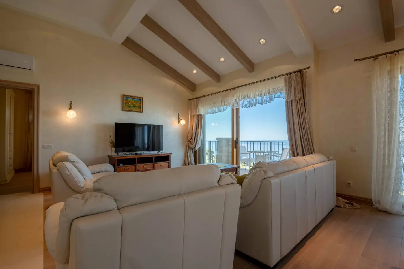 Stone villa with pool and open sea view, Reževići, Budva