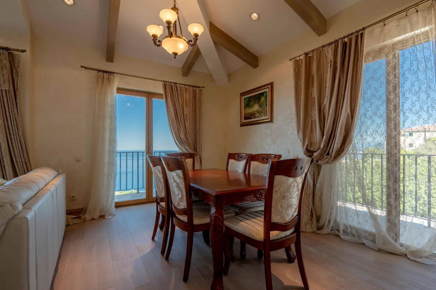Stone villa with pool and open sea view, Reževići, Budva